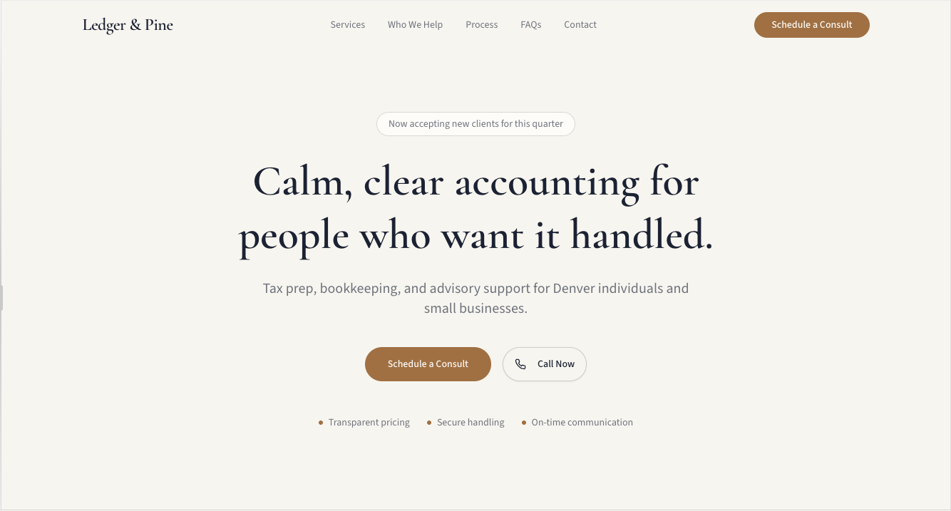 Ledger & Pine Accounting